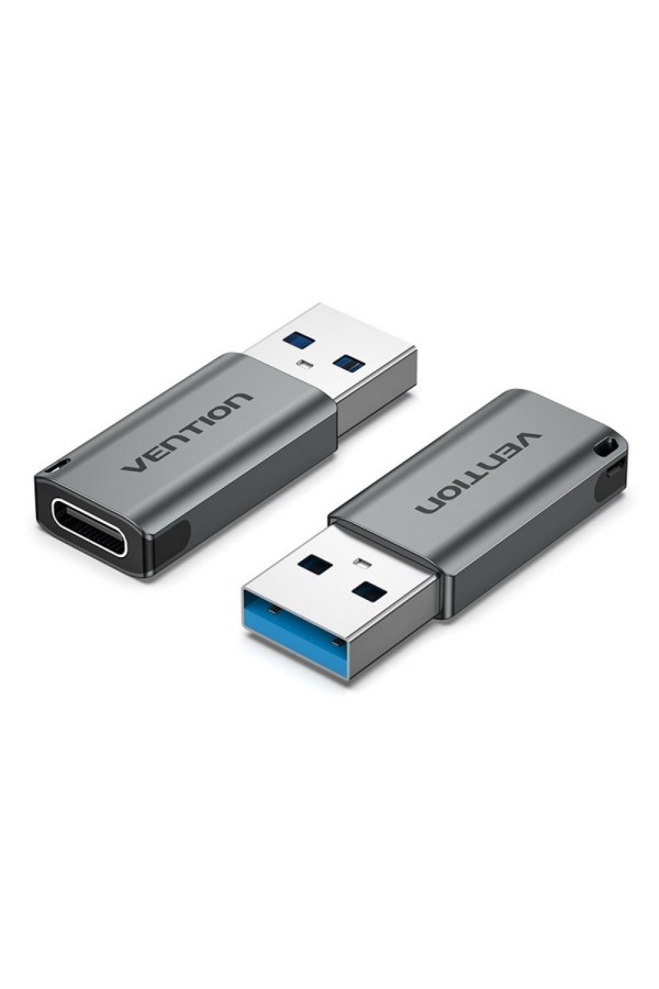 VENTION USB 3.0 Male to Type-C Female Adapter Gray Aluminum Alloy Type (CDPH0) (VENCDPH0)