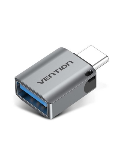 VENTION Type-C Male to USB 3.0 Female OTG Adapter Gray Aluminum Alloy Type (CDQH0) (VENCDQH0)