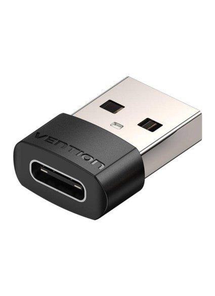 VENTION USB 2.0 Male to Type-C Female Adapter Black PVC Type (CDWB0) (VENCDWB0)