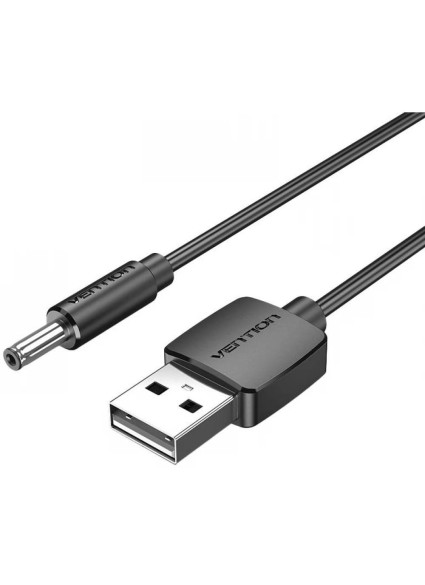 VENTION USB to DC 3.5mm Barrel Jack Power Cable 0.5M Black (CEXBD) (VENCEXBD)
