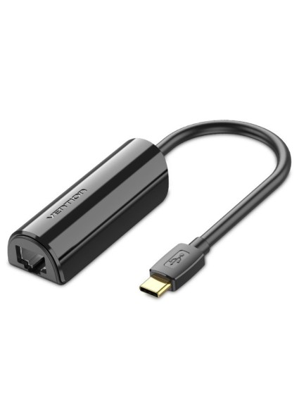 VENTION Type-C to Ethernet Adapter 0.15M Black (CFABB) (VENCFABB)