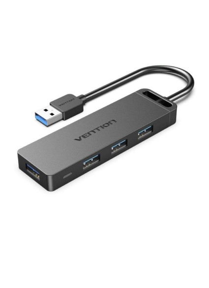 VENTION 4-Port USB 3.0 Hub with Power Supply 0.15M Black (CHLBB) (VENCHLBB)