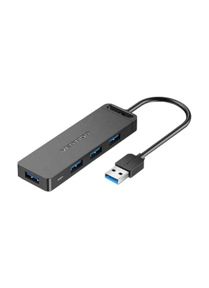 VENTION 4-Port USB 3.0 Hub with Power Supply 1M Black (CHLBF) (VENCHLBF)