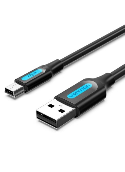 VENTION USB 2.0 A Male to Mini-B Male Cable 1.5M Black PVC Type (COMBG) (VENCOMBG)