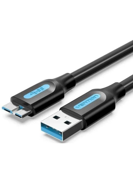 VENTION USB 3.0 A Male to Micro B Male Cable 0.25M Black PVC Type (COPBC) (VENCOPBC)