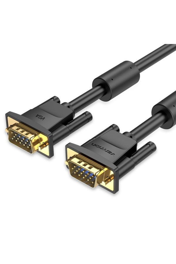 VENTION VGA (3+6) Male to Male Cable with Ferrite Cores 2M Black (DAEBH) (VENDAEBH)