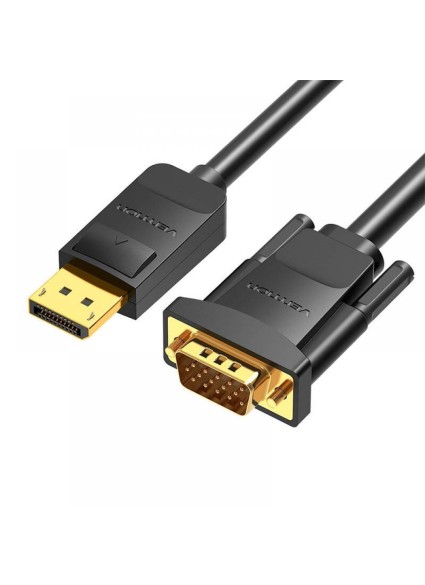 VENTION DisplayPort to VGA Cable 1.5M Black (HBLBG) (VENHBLBG)