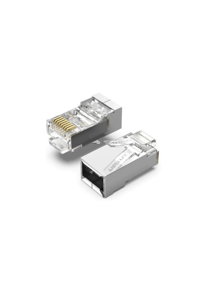 VENTION Cat.6 FTP RJ45 Modular Plug Transparent Metal Type 100-Pack (IDCR0-100) (VENIDCR0-100)