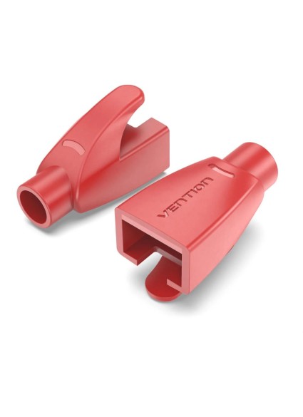 VENTION RJ45 Strain Relief Boots Red PVC Type 50-Pack (IODR0-50) (VENIODR0-50)