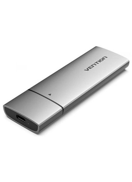 VENTION M.2 NVMe SSD Enclosure (USB 3.1 Gen 2-C) Gray Aluminum Alloy Type (KPGH0) (VENKPGH0)