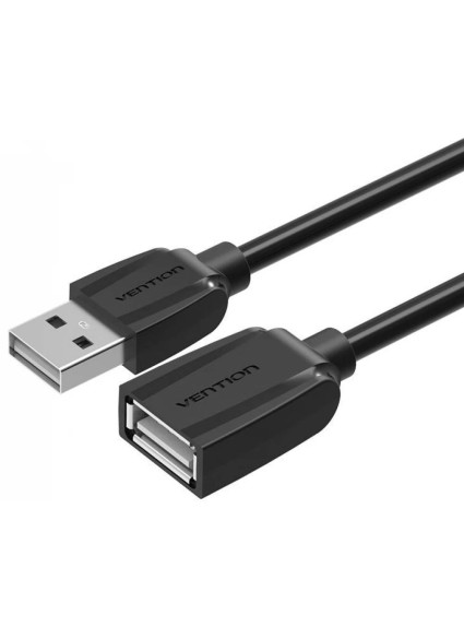 VENTION USB 2.0 Extension Cable 0.5M Black (VAS-A44-B050) (VENVAS-A44-B050)