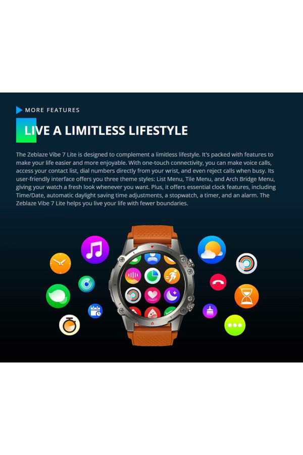ZEBLAZE smartwatch Vibe 7 Lite, heart rate, 1.47