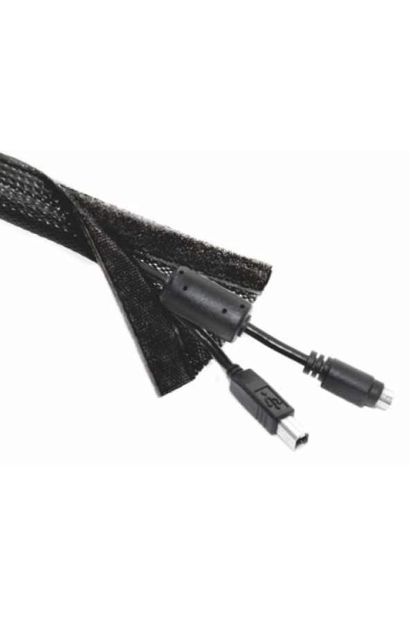BRATECK πλέγμα καλωδίων τύπου Flex Wrap VS-85, 100x8.5cm, μαύρο
