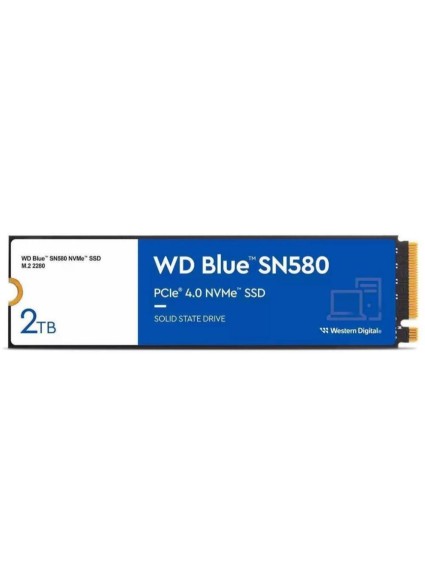 Western Digital Blue SN580 SSD 2TB M.2 NVMe PCI Express 4.0 (WDS200T3B0E)