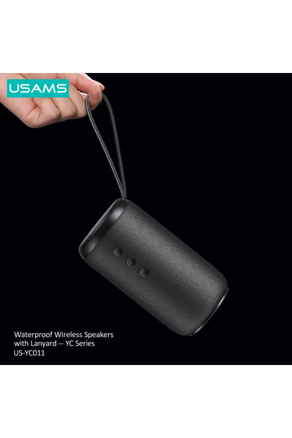 USAMS φορητό ηχείο US-YC011, 10W, Bluetooth, 2000mAh, μαύρο