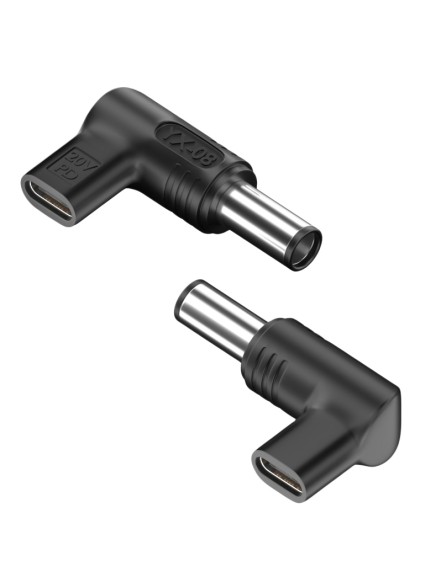 POWERTECH αντάπτορας τροφοδοσίας YX-08, USB-C σε Dell 7.4x5mm, μαύρος