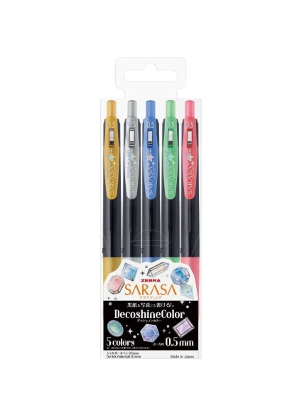 Zebra Sarasa Clip 0.5 Deco Color 5 Color Pen Set (ZB-37860) (ZEB37860)