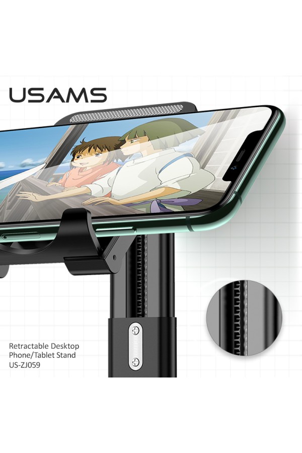 USAMS βάση smartphone & tablet US-ZJ059, ρυθμιζόμενη, μαύρη
