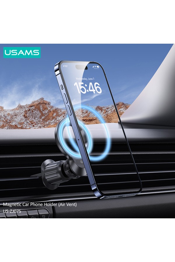 USAMS βάση smartphone αυτοκινήτου US-ZJ075, αεραγωγών, μαγνητική, μαύρη